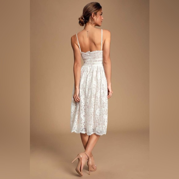 Lulus Treasure Me White Lace Midi Dress - Picture 2 of 9